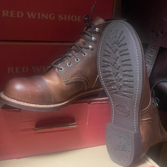 Red Wing Shoes Brown Leather Boots - Picture 2 of 4